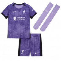 Otroški Nogometni dresi Liverpool Virgil van Dijk #4 Tretji 2023-24 Kratek Rokav (+ Kratke hlače)